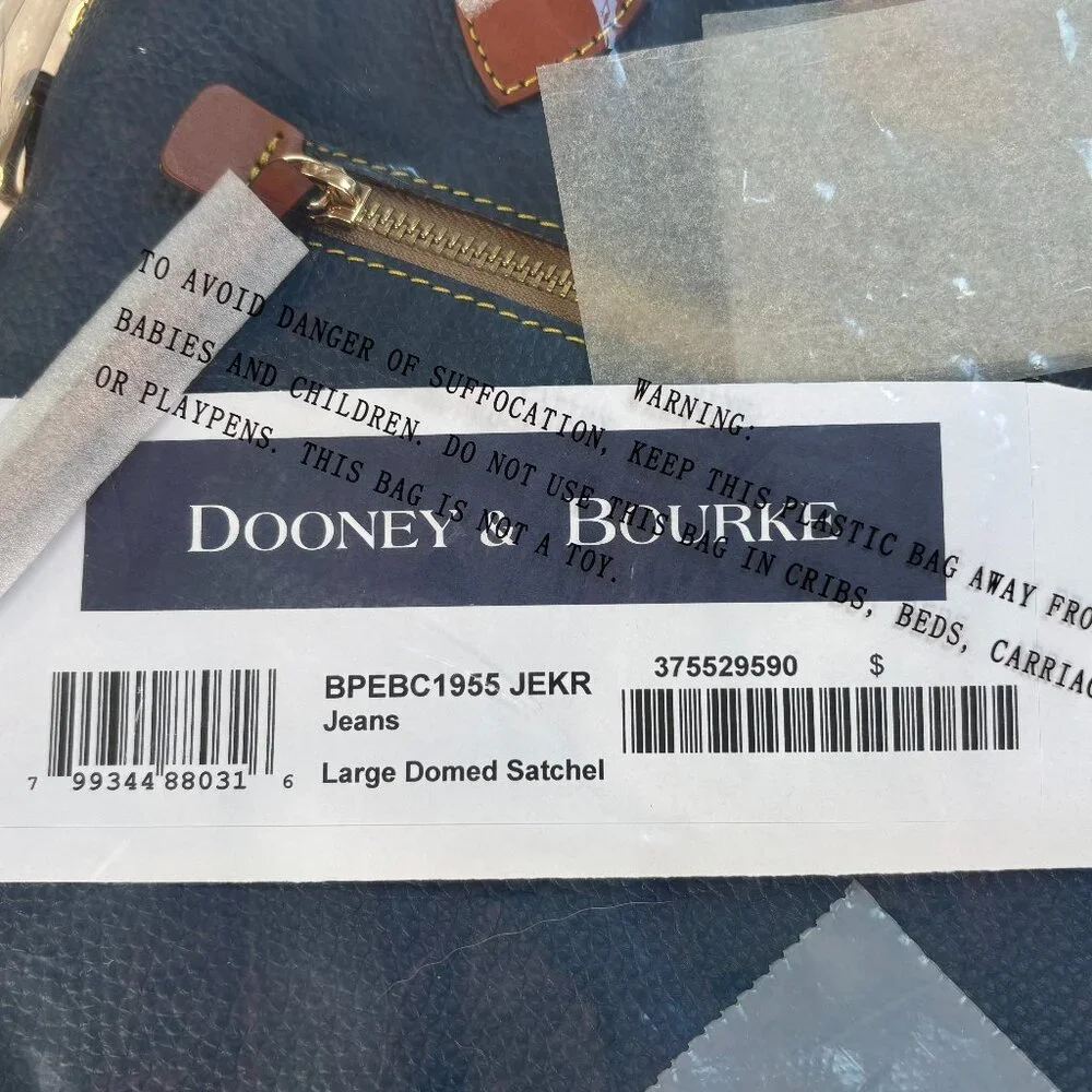 Dooney & Bourke Pebble Grain LARGE Domed Satchel/Shoulder Bag/Crossbody Bag - Picture 14 of 15